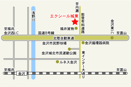 ドライビングスクールエクシール城東アクセスマップ