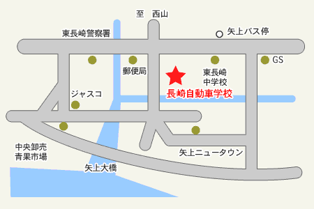 長崎自動車学校アクセスマップ